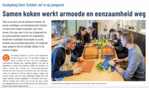 Kookploeg Solidair in de pers - Streekfonds Oost-Vlaanderen - maart 2023